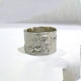Japanese Kozuka Samurai silver ring