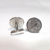 King Alfred the Great silver coin cufflinks