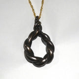 Solid Bronze Celtic double twist pendant