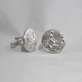 Silver Brothel Token Cufflinks