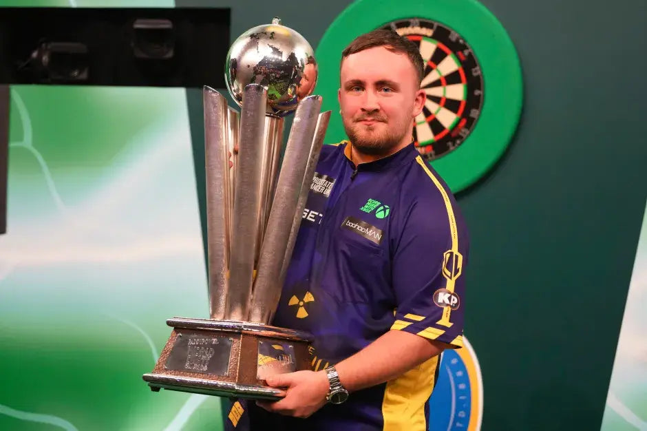 World Darts Trophy held by Luke Littler